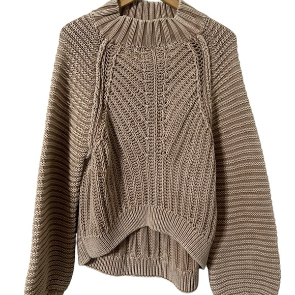 FREE PEOPLE Sweetheart Mock Knit Sweater Pullover Top - Picture 6 of 11